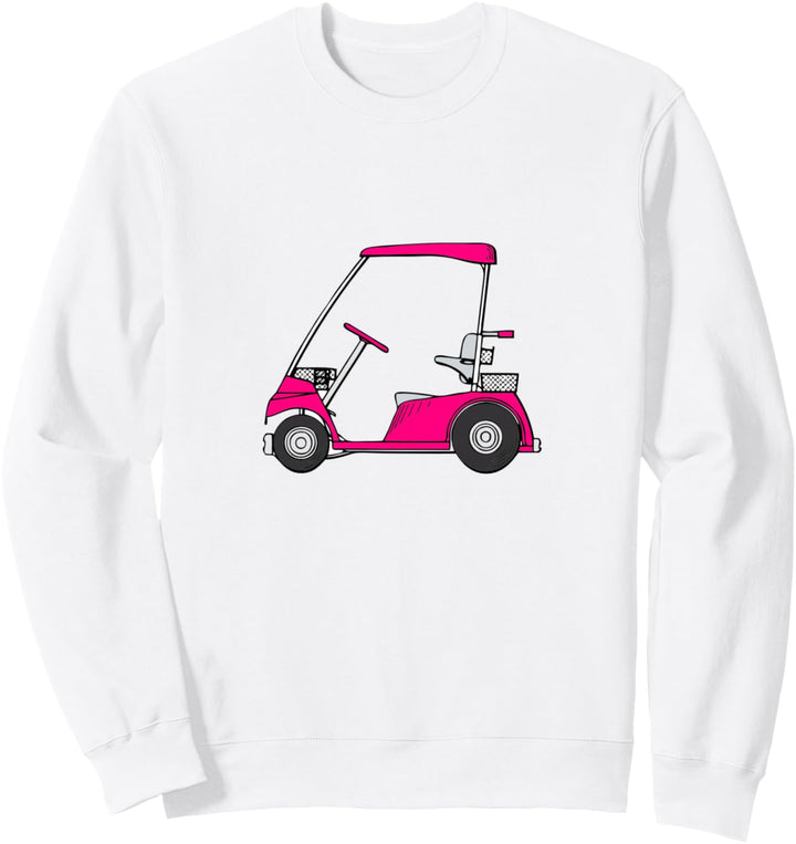 Pinker Golfwagen. Sweatshirt