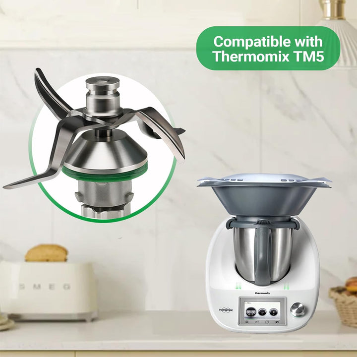 Titanstreichklinge Messer für Vorwerk Thermomix TM5 Küchenmaschine Zubehör Titan TM5, Titan TM5