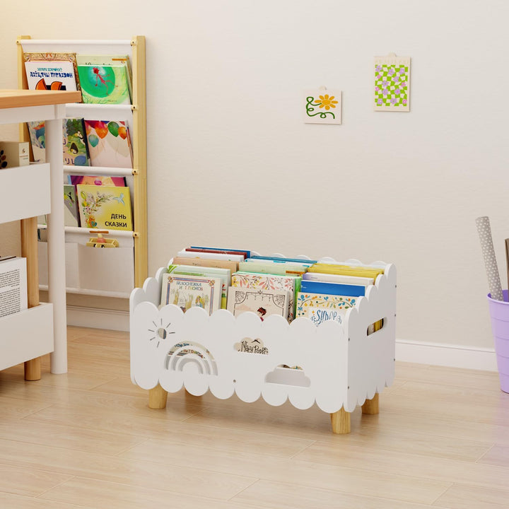 Kinder Bücherregal, Montessori Bücherregal Kinder, Bücherkistes Kinders für Leseecke, Babyzimmer, Bü