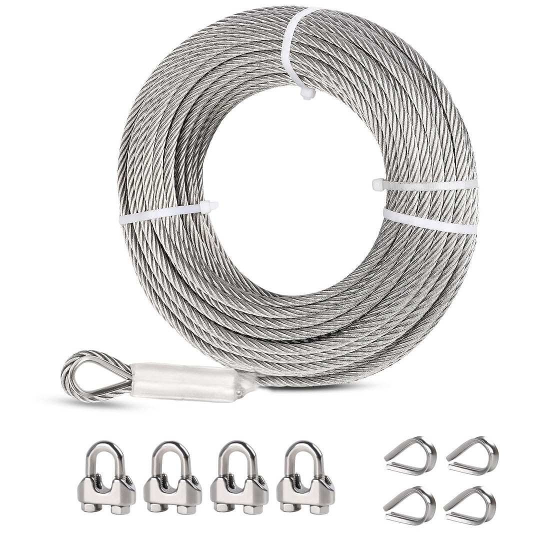 hannger Edelstahldrahtseil Ø 6mm, 7,6 Meter Drahtseil Edelstahl, 7x19 Litzenkern, 304 Edelstahl Stah
