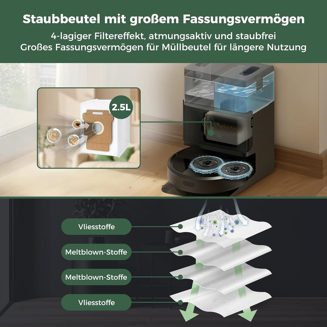 24 Stück Zubehör Kit für iRobot Roomba Plus 405 Combo/505/507 Combo Roboter Staubsauger:1 Hauptbürst