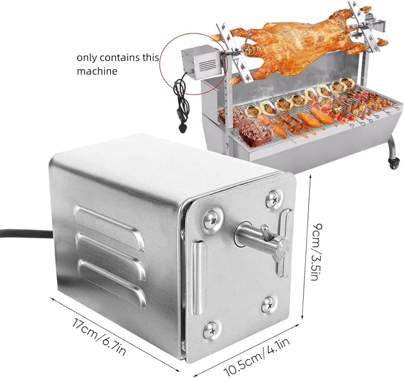 Yontwe 15W SP-S40 Edelstahl BBQ Grill Zubehör Bräter Elektromotor Ziegenschwein Huhn BBQ Spiess Roti