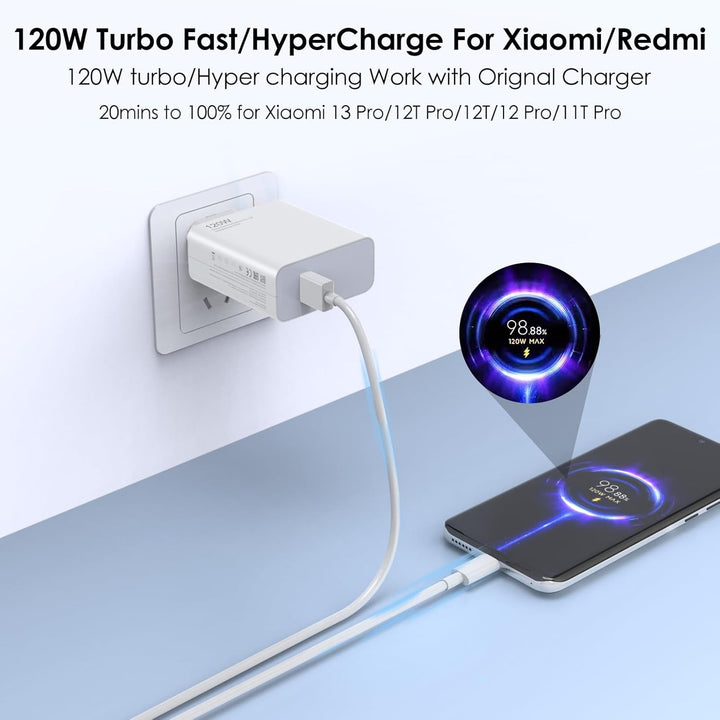 120W USB Ladegerät Ladekabel für Xiaomi 17 Ultra 15 14T pro 13T 12T, Redmi Note 15 14 13 Pro+ 5G, Ne