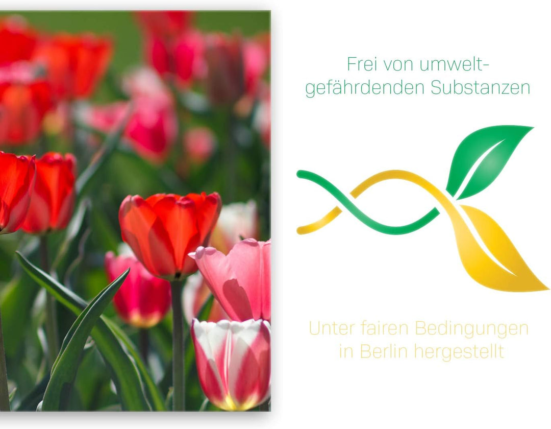 ge Bildet Bild auf Leinwand | Tulpen in 70x50 cm als Wandbild | Wand-deko Dekoration Wohnung modern