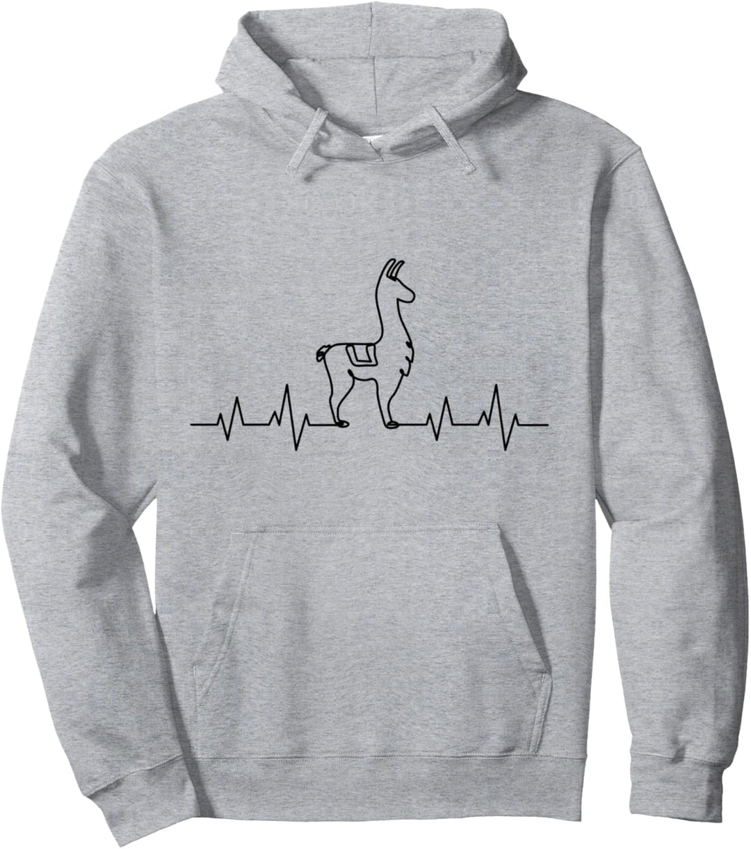 Alpaka Lama Herzschlag Frauen Männer Kinder Pullover Hoodie