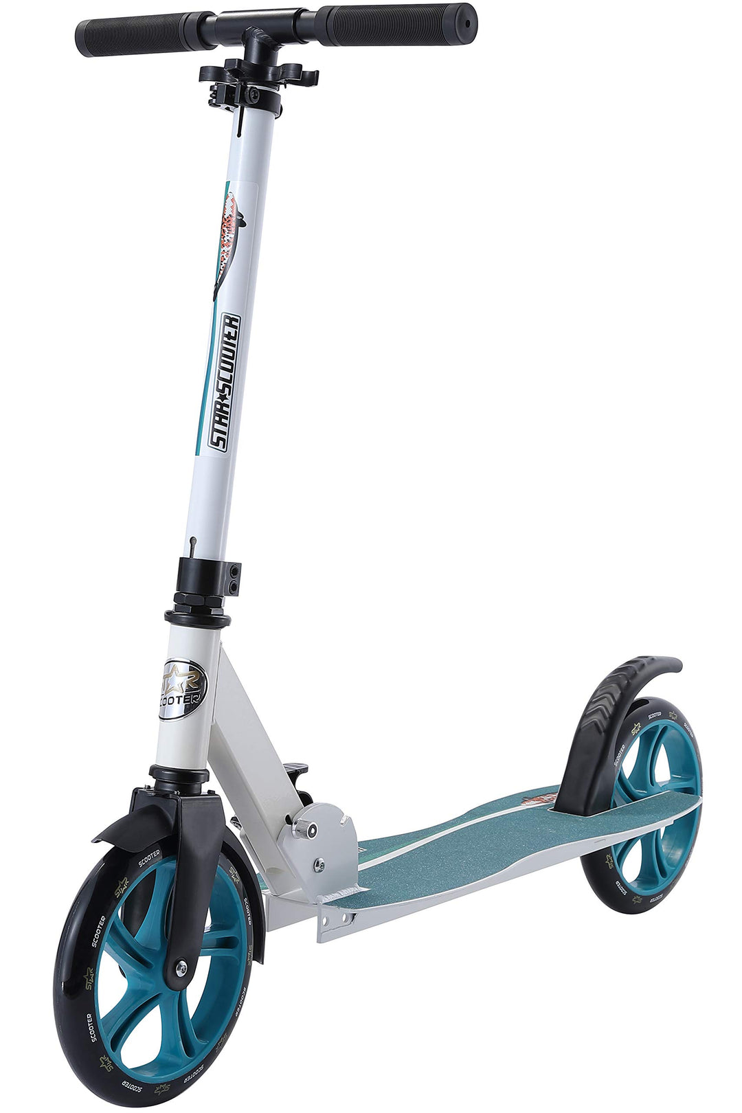 STAR SCOOTER Aluminium Kick Scooter Kinder Tret Roller für Jungen und Mädchen ab 7 Jahre | Big 205mm