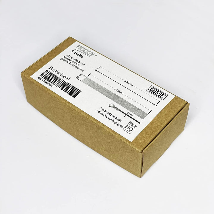 5 Ersatzwiderstände für Heisssiegelgerät, 30 cm, Teflon-Mesh 325 mm, Filament 320 mm, 2 mm Breite, F