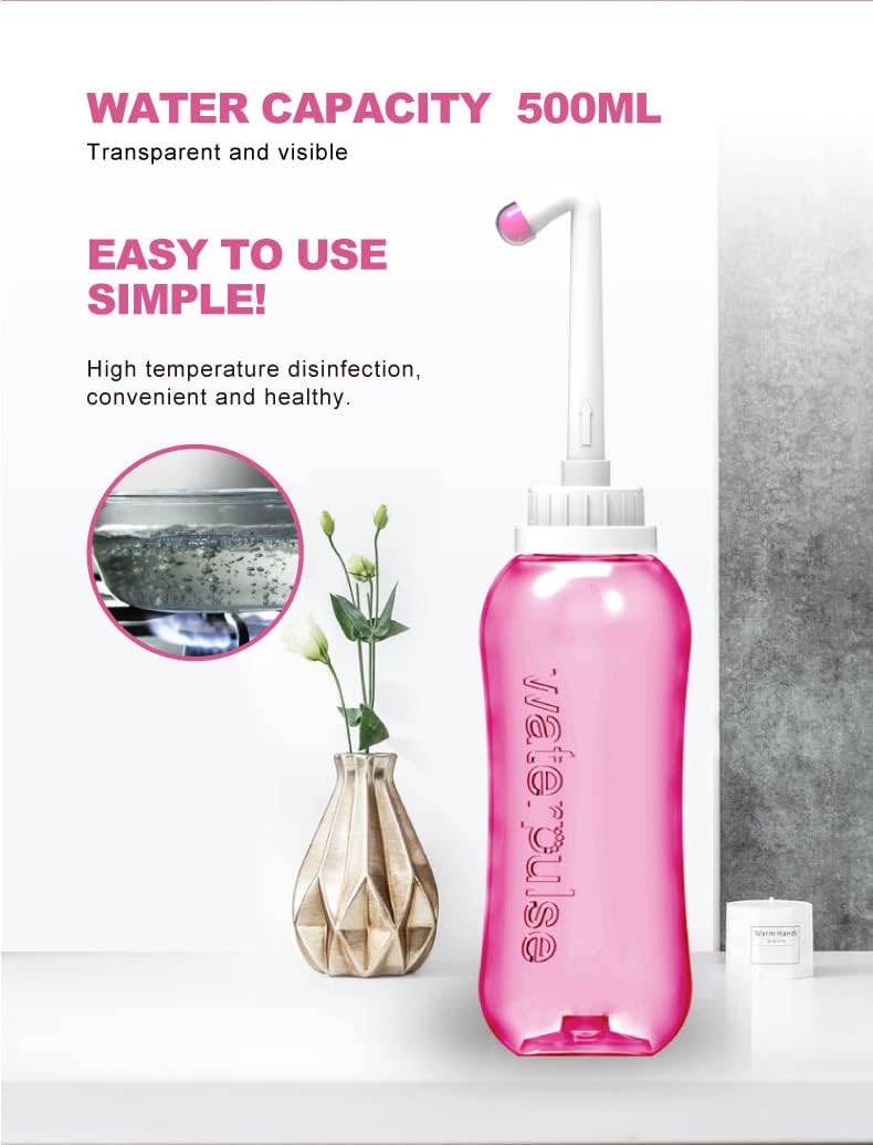 Waterpulse ED-550 SET 2 stück rosa und grün hand bidet Dusch-WC 500ml I mobiles Reise Bidet I Intimd