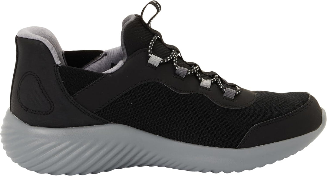 Skechers Jungen Glide-step Sport Wave Blitz Sneaker 27 EU Black Synthetic Textile Charcoal Trim, 27