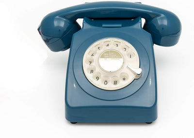 GPO 746ROTARYAZU Retro Telefon mit Wählscheibe im 70er Jahre Design