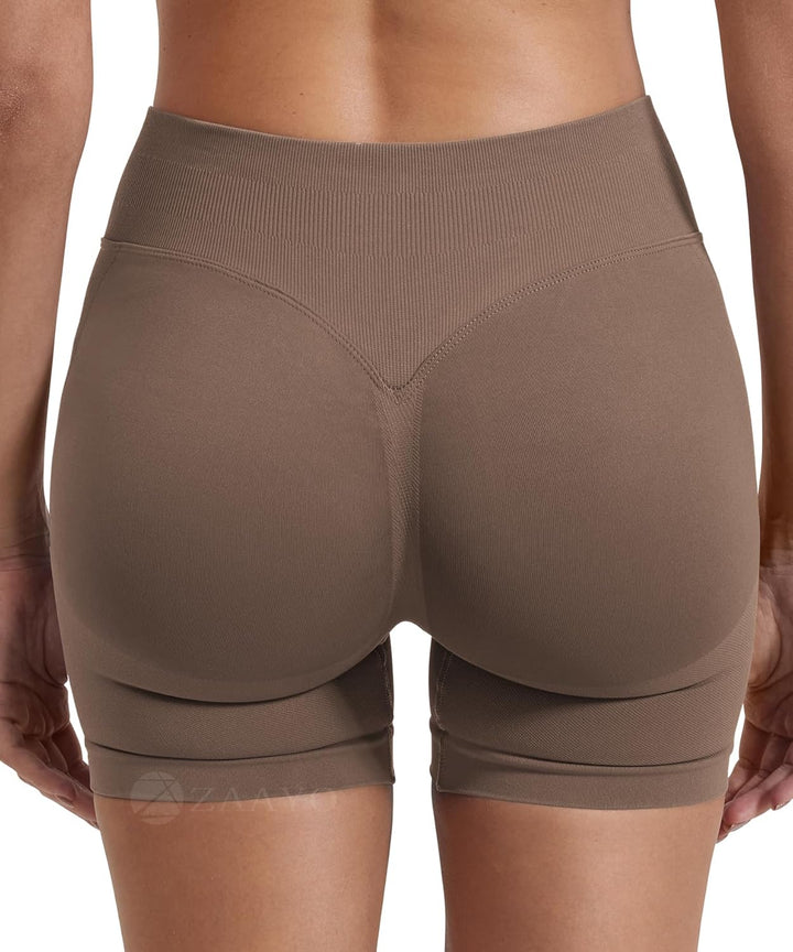 ZAAYO Damen Sport Shorts Hidden Scrunch Workout Auswirkungen Short 4.5 "Scrunch Butt Lifting Gym Sho