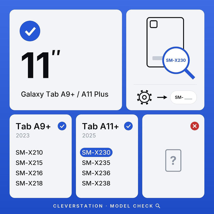 Tablet Wandhalterung für Samsung Galaxy Tab A9+ / A11 Plus (11 Zoll) - Passgenauer &amp; Flacher Rahmen