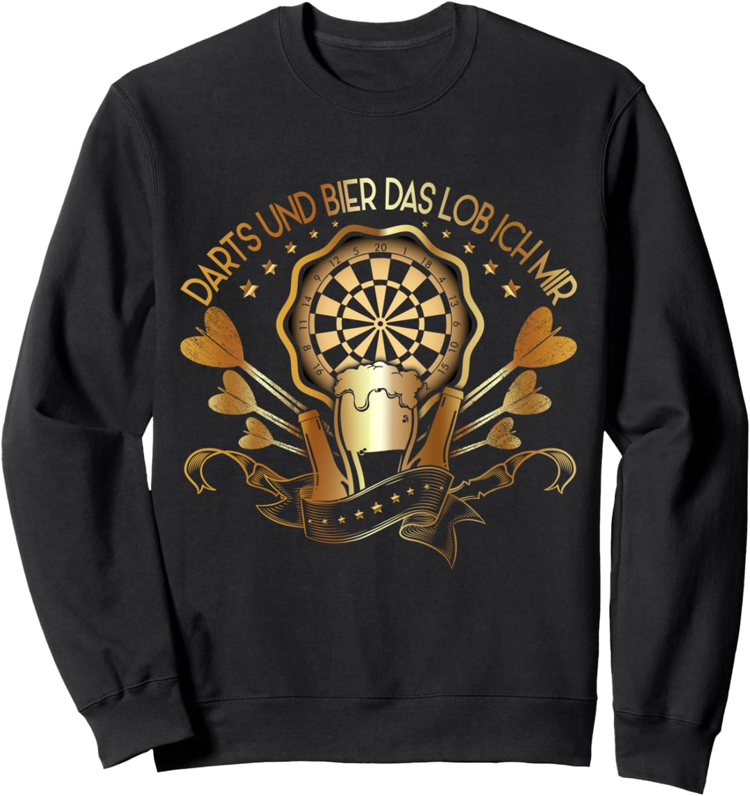 Darts und Bier das Lob Ich Mir Dartspieler Geschenke Dart Sweatshirt