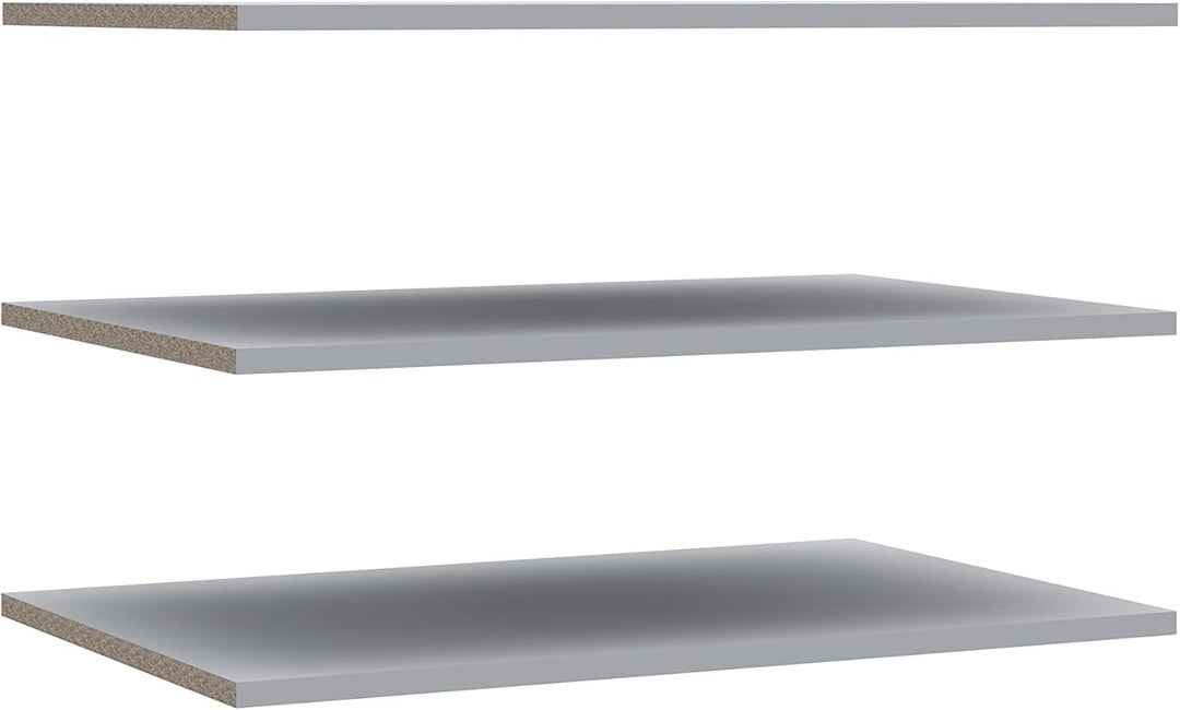 FORTE 3-er Einlegebödenset, Holzwerkstoff, Grau, 57.7 x 42 x 1.5 cm Grau 57.7 x 42 x 1.5 cm, Grau 57