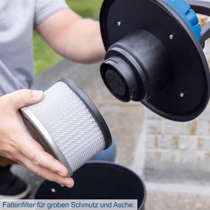 Scheppach Akku Aschesauger C-AVC15-X | 10kPa Saugleistung | 15L Behältervolumen | 1m Schlauchlänge |