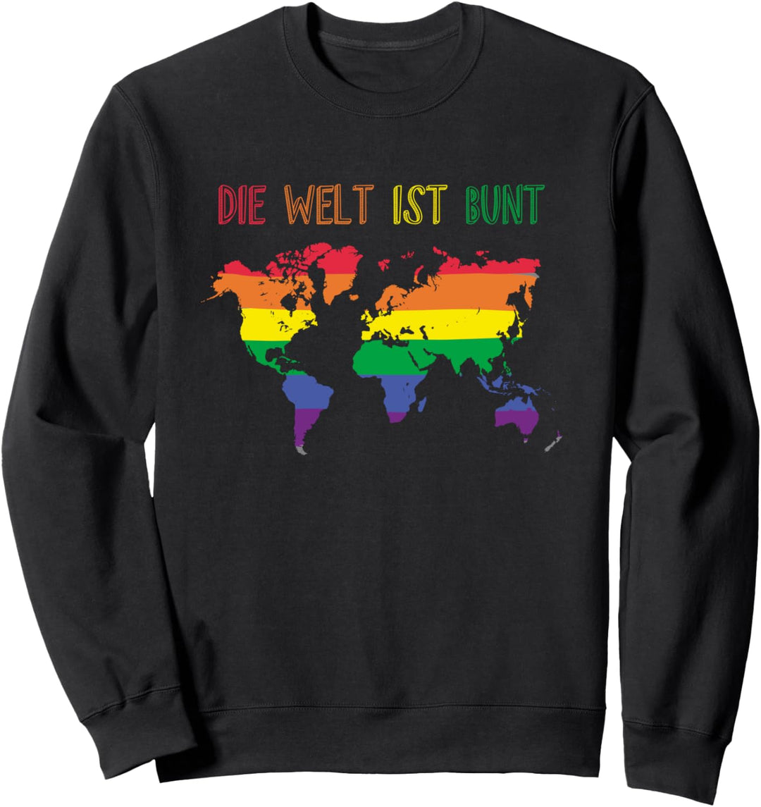 Bunte Welt Regenbogen Liebe Schwul LGBT Gleichheit Geschenk Sweatshirt