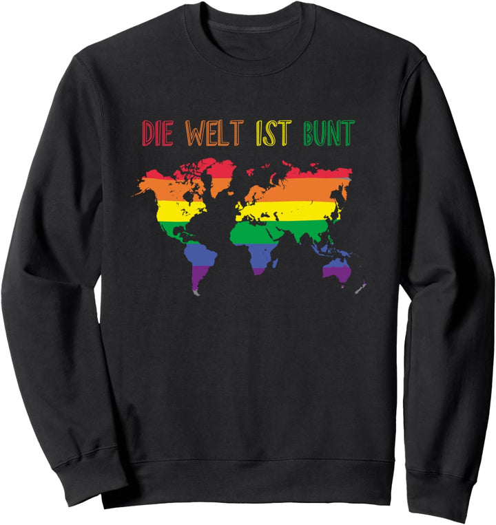 Bunte Welt Regenbogen Liebe Schwul LGBT Gleichheit Geschenk Sweatshirt