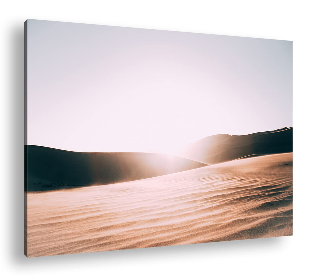 deyoli Sandwüsten Format: 80x60 als Leinwand, Motiv fertig gerahmt auf Echtholzrahmen, Hochwertiger