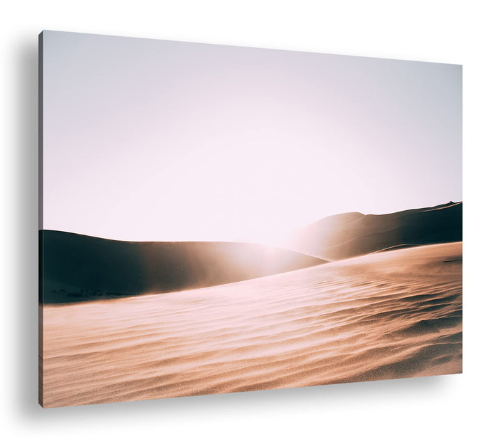 deyoli Sandwüsten Format: 80x60 als Leinwand, Motiv fertig gerahmt auf Echtholzrahmen, Hochwertiger