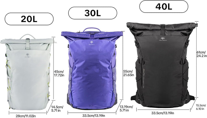 PGYTECH OnePro Ultralight Kamerarucksack Erweiterbar 20L-40L Outdoor Reisen Grün 20L, Grün 20L
