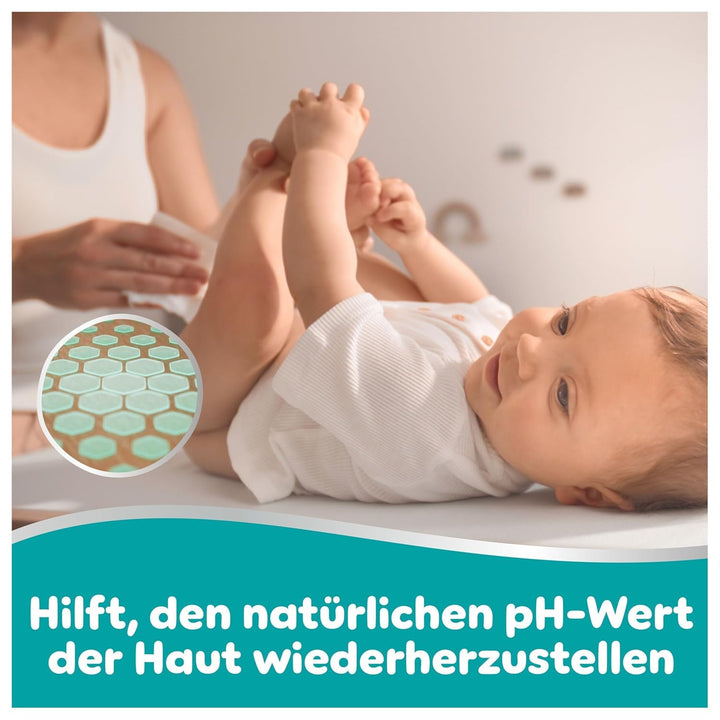 Pampers 99% Water Baby-Feuchttücher, 18 Packungen mit 60 Feuchttüchern = 1080 Baby-Feuchttücher, lei