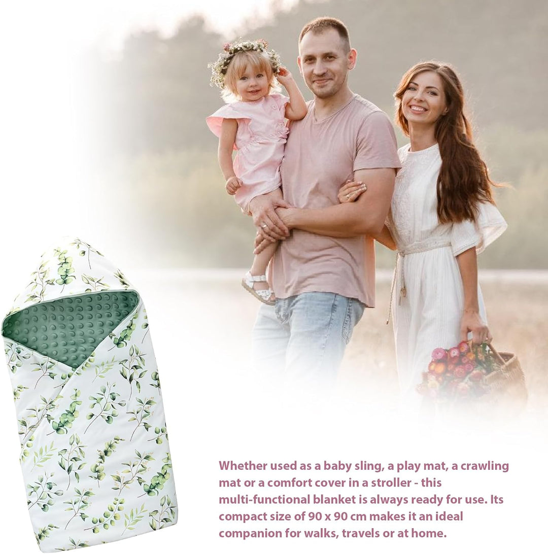 Baby Einschlagdecke Babyschale, Baumwolle Reversible Decke, Universal Babydecke Doppelseitig, für Ki