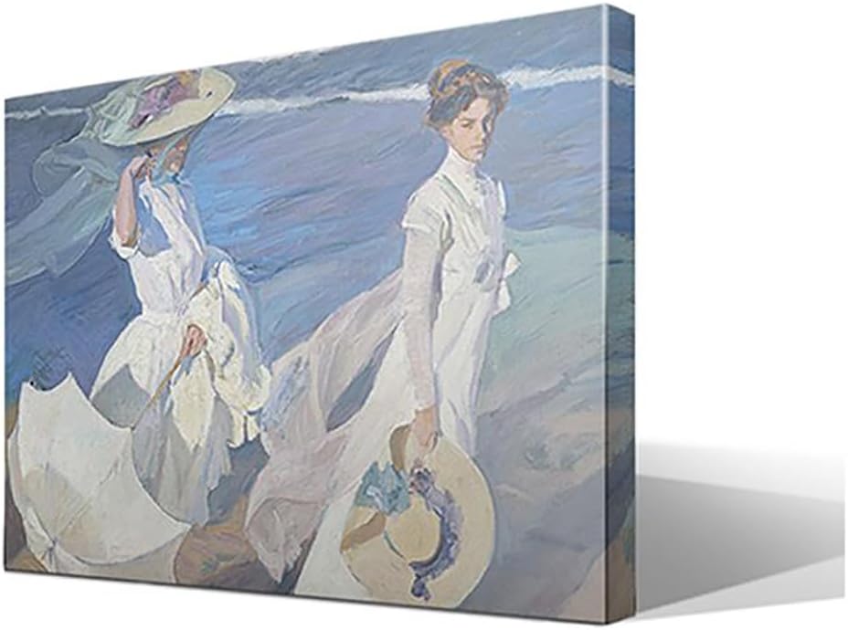 CF CUADROSFAMOSOS.ES CUADROSFAMOSOS.ES Druck auf Leinwand - Sorolla - Spaziergang zum MeerShore - 95
