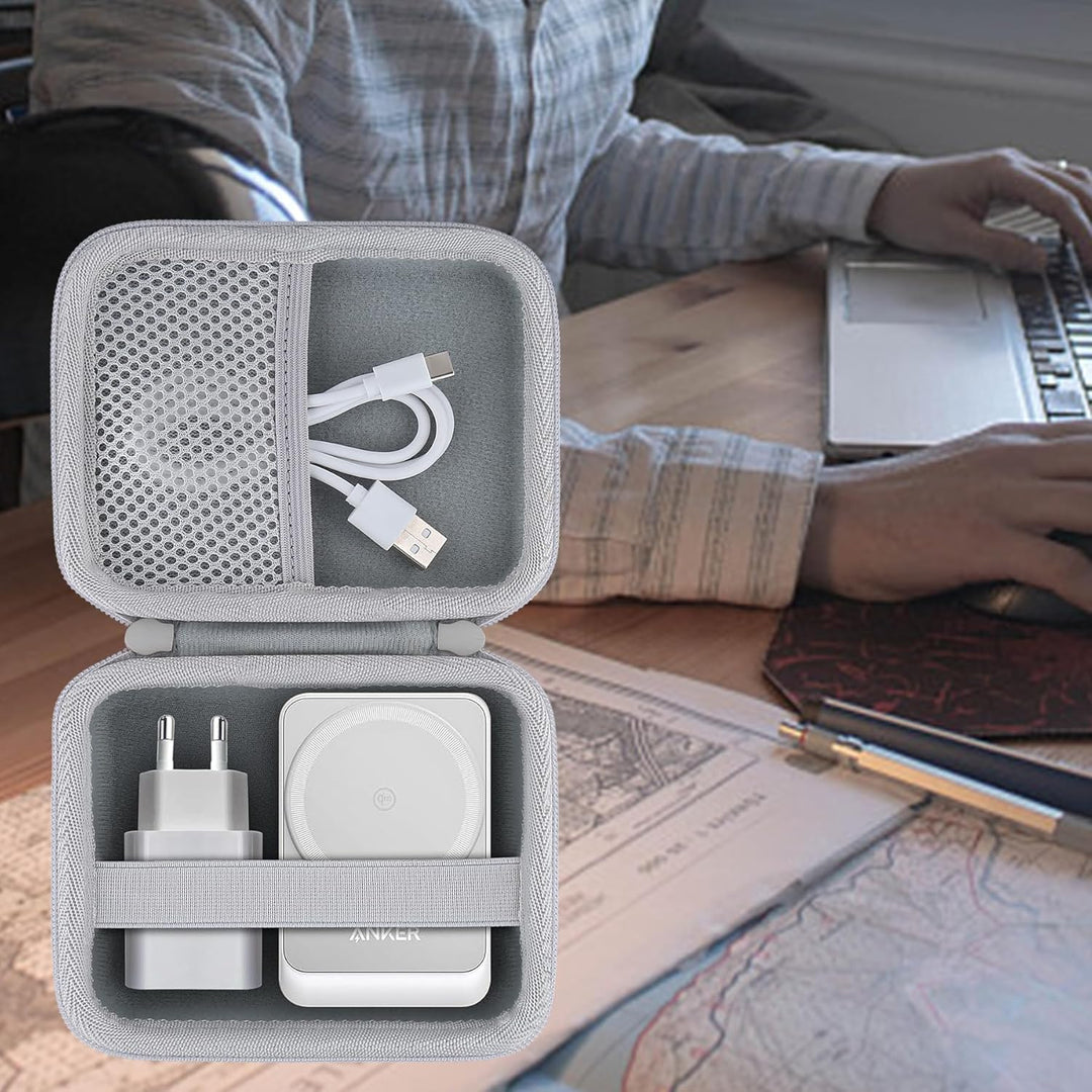 co2CREA Hart Tragbare Schutzhülle Etui Tasche für Anker MagGo 3-in-1 Ladestation 15W kabelloser Lade