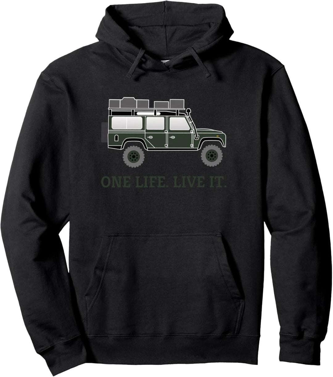Defender Dachzelt Offroad 4x4 Reisefahrzeug Pullover Hoodie