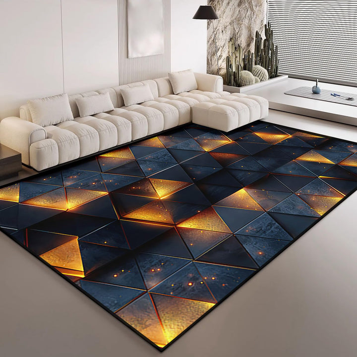 HOSIMA Cooler Teppich Mit Geometrischem Musterdruck,Weiche,rutschfeste Unterseite,Kurze Teppiche für