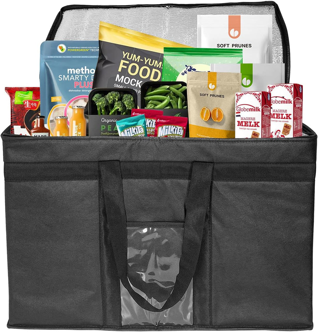 XXXL-Larger isolierte Kühltaschen mit Reissverschluss, Wiederverwendbare Einkaufstaschen halten Lebe