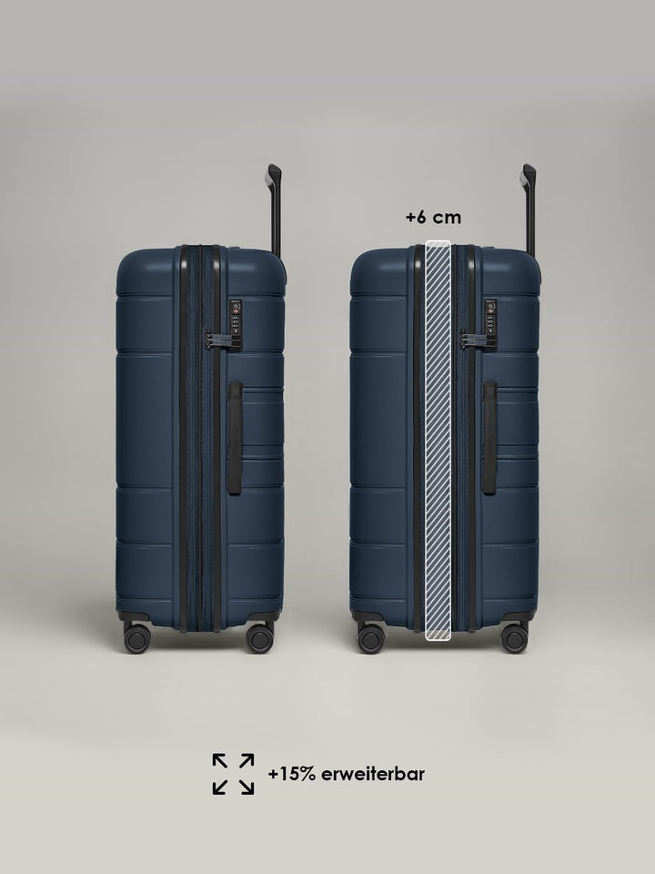 REDOLZ Hartschalen Check-in Koffer | Grosser XL Trolley 51 x 32 x 76 cm mit Dehnfalte aus hochwertig