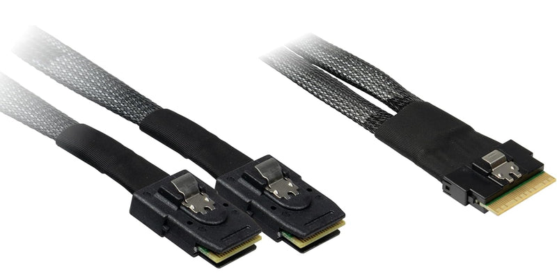 INTER-TECH Datenkabel SFF-8654 8i - 2X SFF-8087