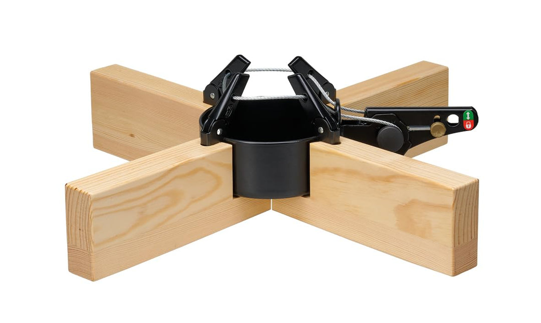Krinner Design Christbaumständer Kopenhagen Kiefer Holz Weihnachtsbaumständer 50cm für Baumhöhen bis