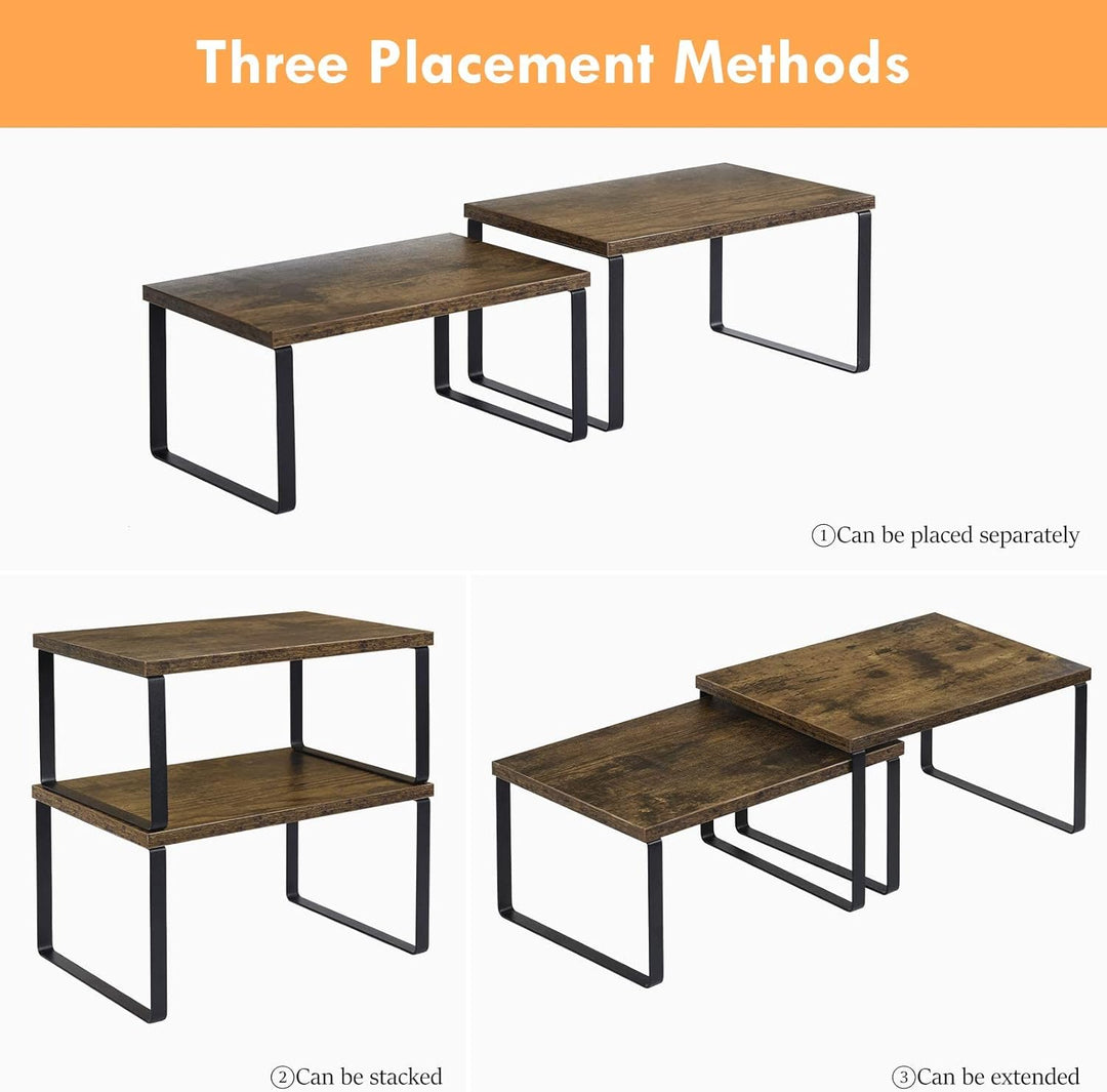 LIANTRAL 4er-Set Regaleinsatz im Küchenschrank, Küchenregal, Küchen Arbeitsplatte Regal Organizer au