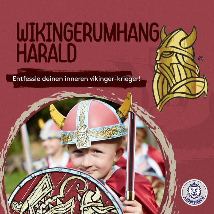 Liontouch - Wikingerumhang | Für Kinder von 3-8 Jahren – Einheitsgrösse | Chief Haralds mittelalterl