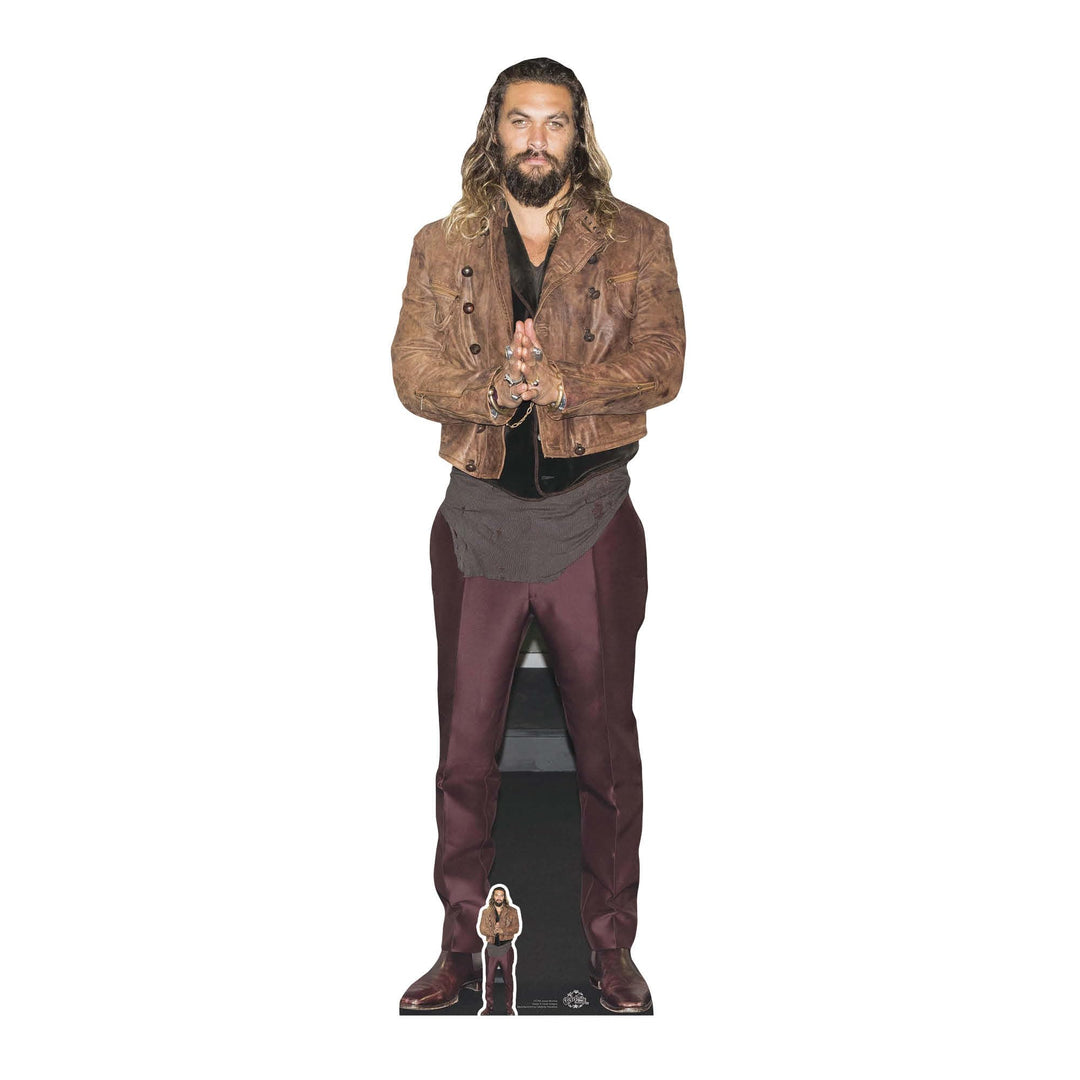 STAR CUTOUTS Jason Momoa Aussparung mit Mini-Tischplatte, Pappe, Mehrfarbig, Lifesize