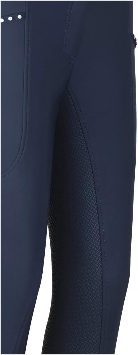 Lazura - Damen Winter Reithose Tatjana | Vollbesatz aus Silikon | Reiterhose mit 2 seitlichen Handyt