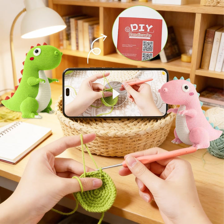 Tutamaz Häkelset für Anfänger,Häkel-Starter-Kits,Tiere Häkeln Set Crochet Kit mit Video Anleitung Hä