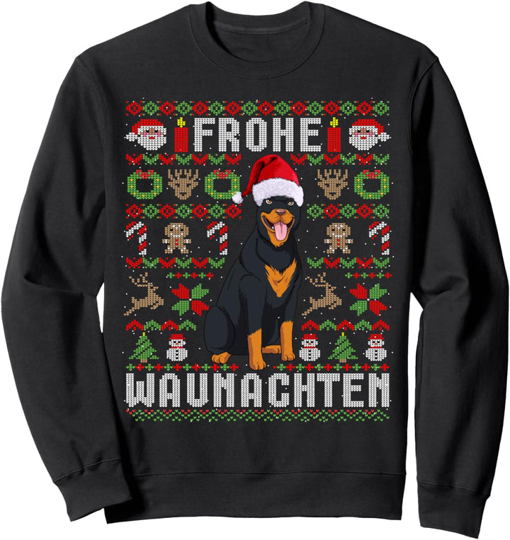 Ugly Christmas Rottweiler Hunde Weihnachten Geschenk Sweatshirt