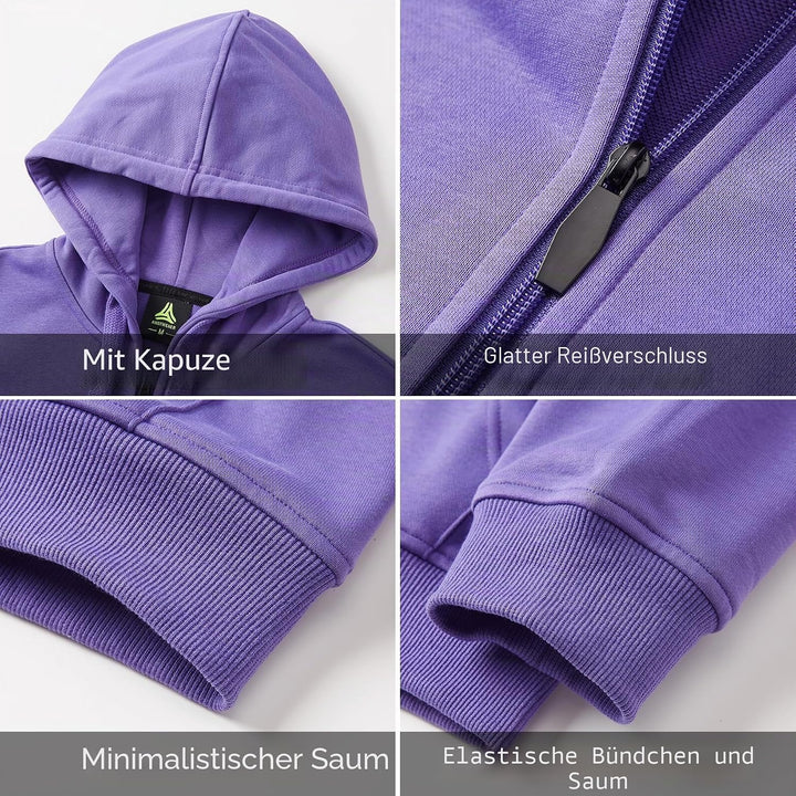 W JIANWANG Trainingsanzug Herren Hoodie Baumwolle Jogginganzug Herren Athletisch Komfortabel Tracksu