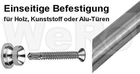 Edelstahl Haustür- Beschlag- Set 1020 Stossgriff-Länge: 400mm 2-L=400 B=300mm, 2-L=400 B=300mm