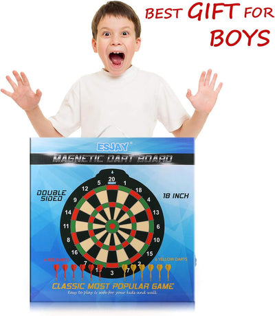 Esjay 45,7 cm Magnetisches Dartscheibenset, sicheres Dartspiel für Kinder, Junge Spielzeug Geschenk