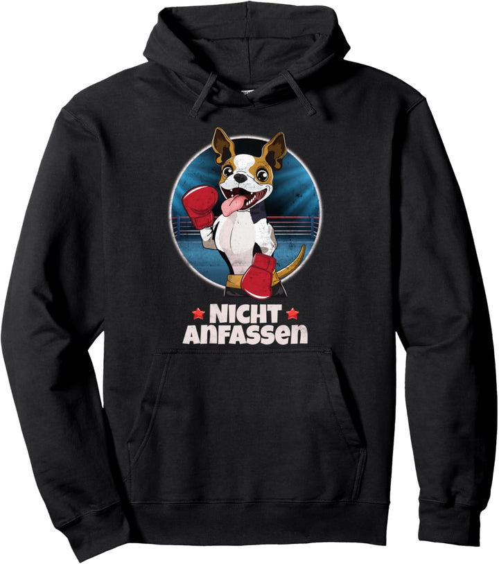 Süsser Hund im Boxring: Nicht anfassen - lustiger Spruch Pullover Hoodie