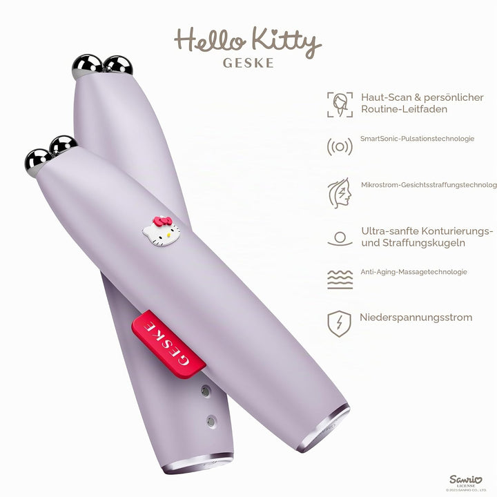 GESKE x Hello Kitty | SmartAppGuided™ MicroCurrent Face-Lift Pen | 6 in 1 | Skincare Tool mit Mikros