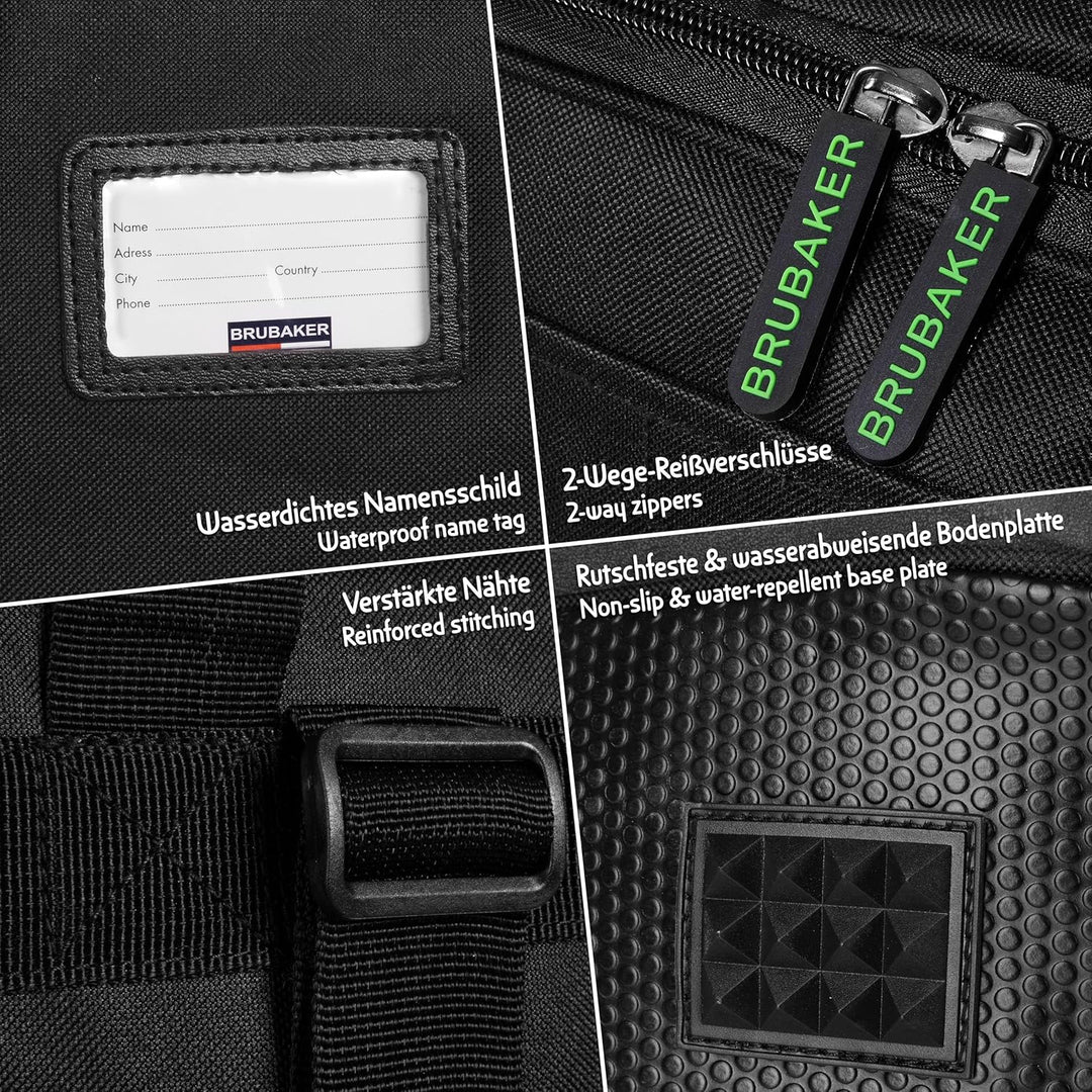 BRUBAKER Skischuhtasche Super Champion - Komfort Skischuhrucksack - Helmtasche Stiefeltasche mit Ruc