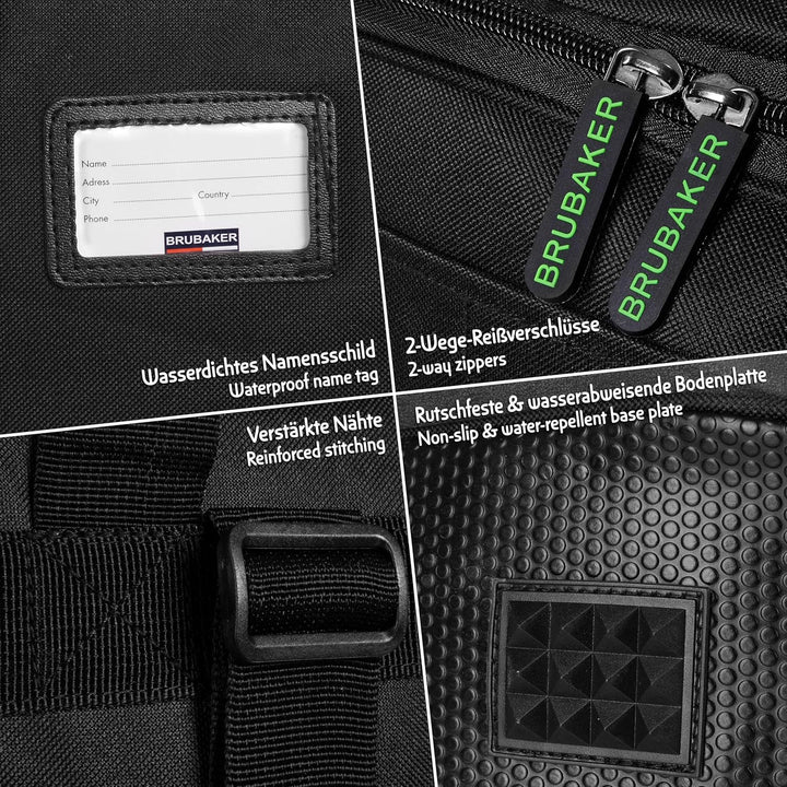 BRUBAKER Skischuhtasche Super Champion - Komfort Skischuhrucksack - Helmtasche Stiefeltasche mit Ruc