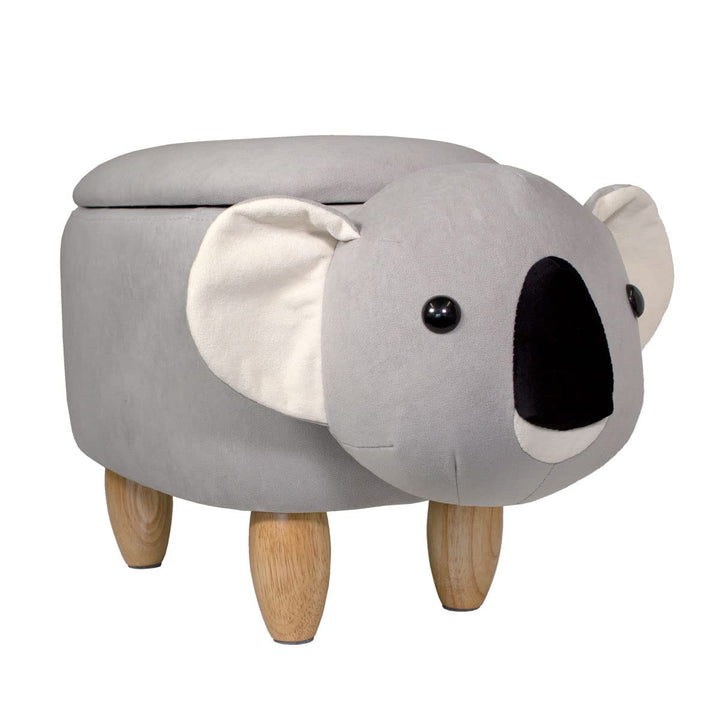 SVITA Animal Storage Kinderhocker Tierhocker mit Stauraum gepolsterter Hocker mit Holzbeinen Tier-Mo