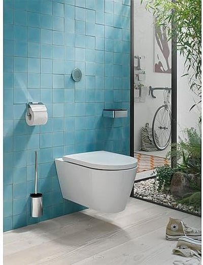 Emco System 2 Toilettenbürsten-Garnitur, chrom, Toilettenbürste mit Halterung, WC-Garnitur, Wandmont