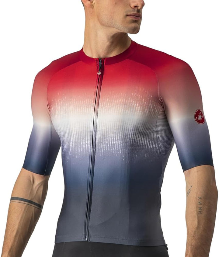 CASTELLI Herren Aero Race 6.0 Jersey T-Shirt XL Savile Blue/Pro Red, XL Savile Blue/Pro Red